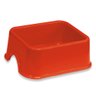 Comedouro Plástico Quadrado N3 - 1000 Ml Vermelho - Furacão Pet - 1