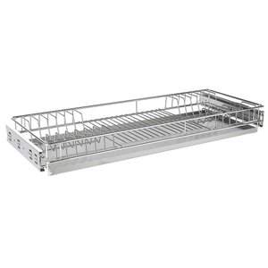 Escorredor de Pratos Deslizante 570x75x270mm Mód 600mm Crom