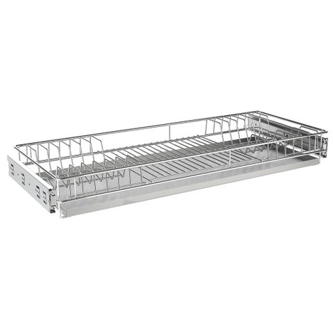Escorredor de Pratos Deslizante 570x75x270mm Mód 600mm Crom