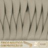 3 Cadeiras Atenas Tricô Náutico e Alumínio Varanda Marrom Rami - 2