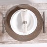Lugar Americano Requinte Redondo 38cm Taupe - 2
