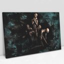 Ver imagem 1 de Quadro Decorativo em Canvas Abstrato Místico - Moldura Madeira - 120 x 80cm