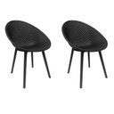 Ver imagem 2 de Kit com 2 Cadeiras para Jardim e Área Externa Drops Preto