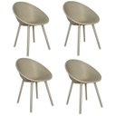 Ver imagem 2 de Kit com 4 Cadeiras para Jardim e Área Externa Drops Bege/Fendi