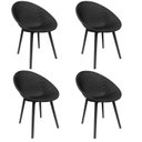 Ver imagem 2 de Kit com 4 Cadeiras para Jardim e Área Externa Drops Preto