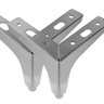 Kit C/ 4 Pés de Canto para Sofá e Móveis Cromado de Aço 10cm - 11
