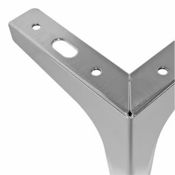 Kit C/ 4 Pés de Canto para Sofá e Móveis Cromado de Aço 10cm - 12