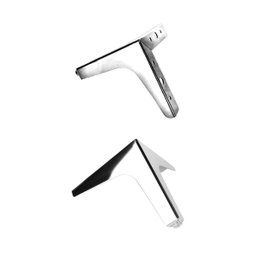 Kit C/ 4 Pés de Canto para Sofá e Móveis Cromado de Aço 10cm - 8