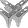 Kit C/ 4 Pés de Canto para Sofá e Móveis Cromado de Aço 10cm - 10