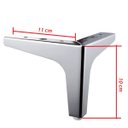 Ver imagem 4 de Kit C/ 4 Pés de Canto para Sofá e Móveis Cromado de Aço 10cm