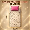 Ver imagem 3 de Lençol de Baixo Solteiro Quality Micropercal 600 Fios 100% Poliéster com Elástico Verde Musgo