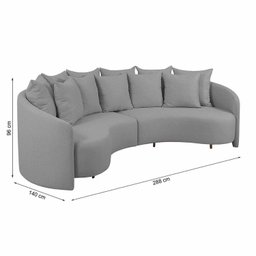 Sofa 4 Lugares Organico Amendoa 288cm - 3