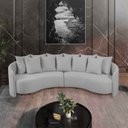 Ver imagem 1 de Sofa 4 Lugares Organico Amendoa 288cm Cinza
