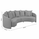 Ver imagem 3 de Sofa 4 Lugares Organico Amendoa 288cm Cinza Gelo