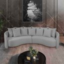 Ver imagem 1 de Sofa 4 Lugares Organico Amendoa 288cm Cinza Gelo