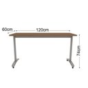 Ver imagem 3 de Mesa Retangular Basculante Martiflex Jobt1 120 X 120cm Nogal E Cinza