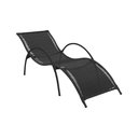Ver imagem 3 de Espreguiçadeira Bertioga Base em Ferro e Externa Fibra Sintética Preto