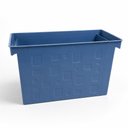 Ver imagem 3 de Caixa Multiuso Organizadora Retangular 21L em Polipropileno com Abertura Lateral Azul Dello