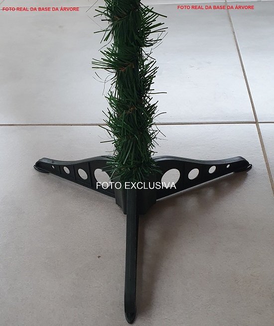 Árvore de Natal 120 cm 90 galhos Luxo Verde Nevada pé de plástico pequena super cheia promoção - 3