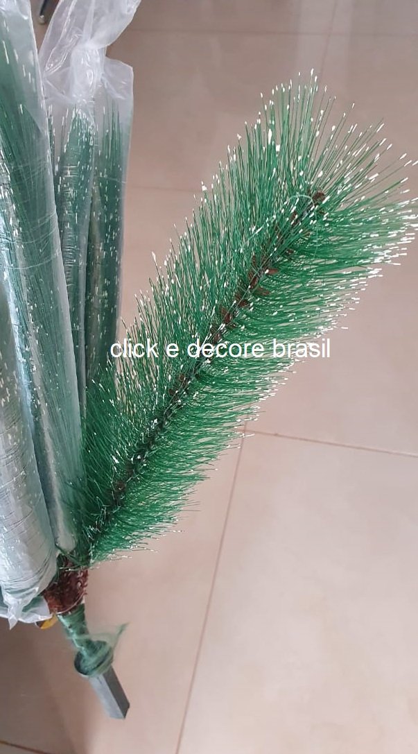 Árvore de Natal 120 cm 90 galhos Luxo Verde Nevada pé de plástico pequena super cheia promoção - 4