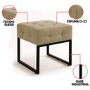 Ver imagem 3 de Puff Sala Decorativo Industrial Kit 2 Elisa Suede Marrom Rato D03 - D’Rossi