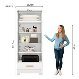 Quarto Modulado Casal 100% MDF 4 Peças 5 Portas 4 Gavetas com Maleiro e Espelhos Smart Plus Espresso Móveis - 14