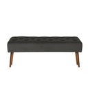 Ver imagem 3 de Banco Estofado Rubi 1,40m Linho Preto - Clique Decorações