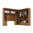 Ver mais imagens de Quarto Modulado Casal 100% MDF 4 Peças 5 Portas 4 Gavetas com Maleiro e Espelhos Smart Plus Yescasa Bege/Cinamomo