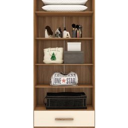 Quarto Modulado Casal Completo 4 Peças 5 Portas 4 Gavetas com Maleiro e Espelhos Smart Plus - 11