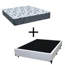Ver imagem 1 de Cama Box Viúva 128 Tecido Branco com Colchão Alegro Bello Box D28 Cinza 57x128x188
