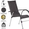 Cadeira Vênus para Área, Jardim, Lazer, Piscina, Fazenda - Tabaco - 5
