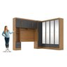 Quarto Modulado Casal Completo 4 Peças 5 Portas 4 Gavetas com Maleiro e Espelhos Smart Plus - 4