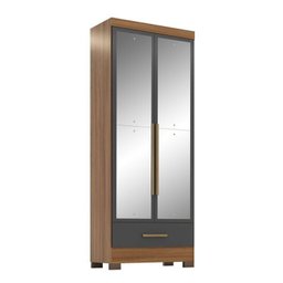 Quarto Modulado Casal Completo 4 Peças 5 Portas 4 Gavetas com Maleiro e Espelhos Smart Plus - 7