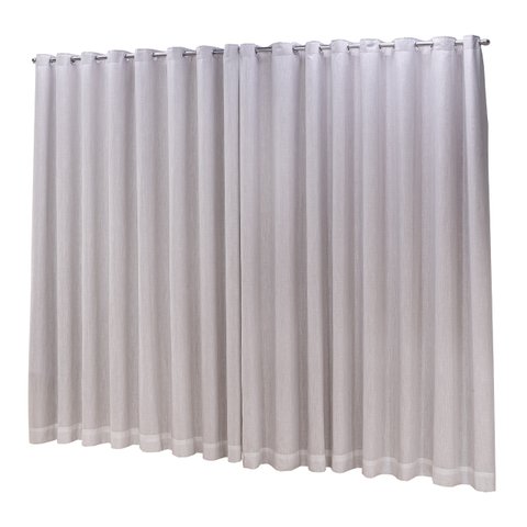 Cortina Blackout 100% com linho 10,00x2,50 Para Trilho Duplo:Palha