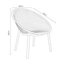 Ver imagem 3 de Kit com 2 Poltronas para Jardim e Área Externa Drops Bege/Fendi
