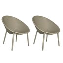 Ver imagem 2 de Kit com 2 Poltronas para Jardim e Área Externa Drops Bege/Fendi