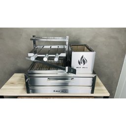 Parrilla para Bancada 74x45 com Grelha Uruguaia + 3 Espetos - 3