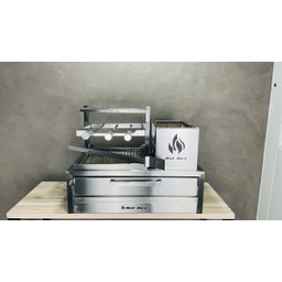 Parrilla para Bancada 74x45 com Grelha Uruguaia + 3 Espetos - 4