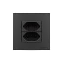 Ver imagem 1 de Placa para Móveis 80x80 com Tomada Dupla Margirius Sleek Colors 2p+t 20a Grafite