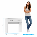 Ver imagem 5 de Kit Escritório Compacto com Escrivaninha e Estante 5 Prateleiras Branco Menu Móveis
