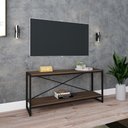 Ver imagem 3 de Rack P-tv Dynamica 120x30x56cm C-02 Prateleiras Nogal - Est.preta Nogal - Est.preta