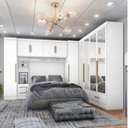 Ver imagem 1 de Quarto de Casal Completo 5 Peças 6 Portas 4 Gavetas com Maleiro e Espelhos Smart Plus Yescasa Branco