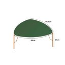 Ver imagem 2 de Mesa de Centro para Sala 31cm com Pés em Metal 100% Mdf Cor:musgo com Dourado