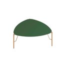Ver imagem 1 de Mesa de Centro para Sala 31cm com Pés em Metal 100% Mdf Cor:musgo com Dourado