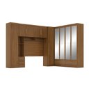 Ver imagem 3 de Quarto de Casal Completo Modulado 5 Peças 6 Portas 4 Gavetas com Maleiro e Espelhos Smart Plus Yescasa Bege/Cinamomo