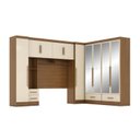 Ver imagem 2 de Quarto de Casal Completo Modulado 5 Peças 6 Portas 4 Gavetas com Maleiro e Espelhos Smart Plus Yescasa Bege/Cinamomo/Offwhite