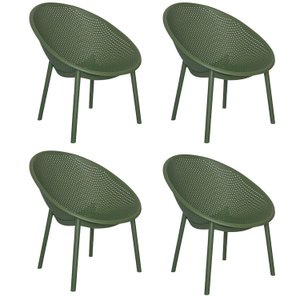 Kit com 4 Poltronas para Jardim e Área Externa Drops