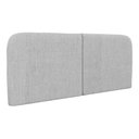 Ver imagem 2 de Cabeceira Painel Orgânico Cama Box Queen Size Aira 160cm Dobrável Linho Cinza Claro - Desk Design