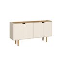 Ver mais imagens de Kit Buffet 4 Portas 160cm e Cristaleira 2 Portas 1GV 180cm Curva BP Aura