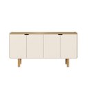 Ver imagem 7 de Kit Buffet 4 Portas 160cm e Cristaleira 2 Portas 1GV 180cm Curva BP Aura